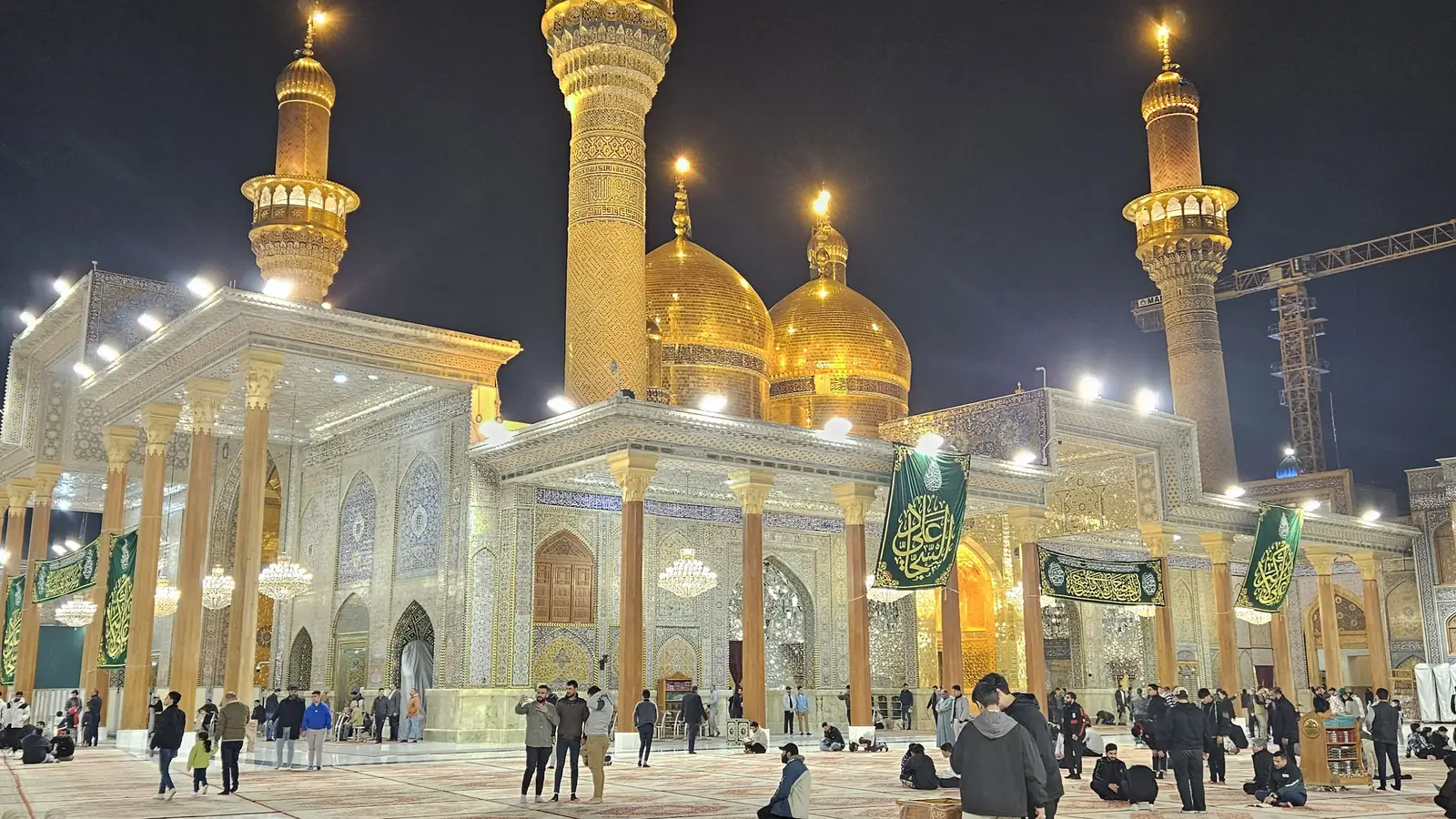 Al-Kadhimiya shrine at night, Baghdad